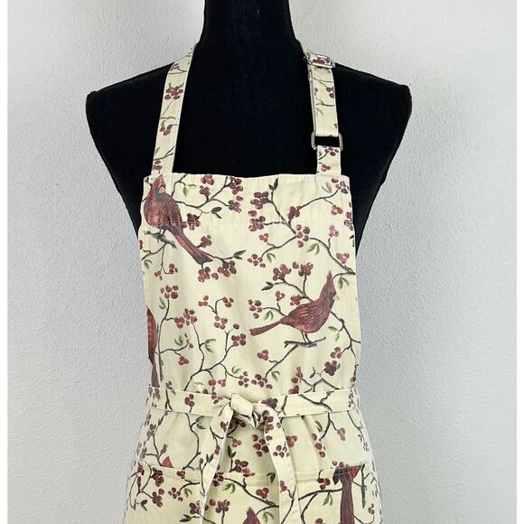 VTG 1990s Now Designs San Francisco Paris Bistro Cardinal Apron Kitchen Cotton - Picture 3 of 7
